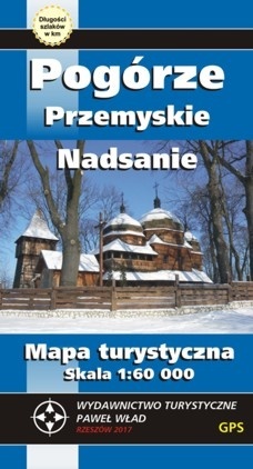 Mapa Pogórze Przemyskie. Nadsanie